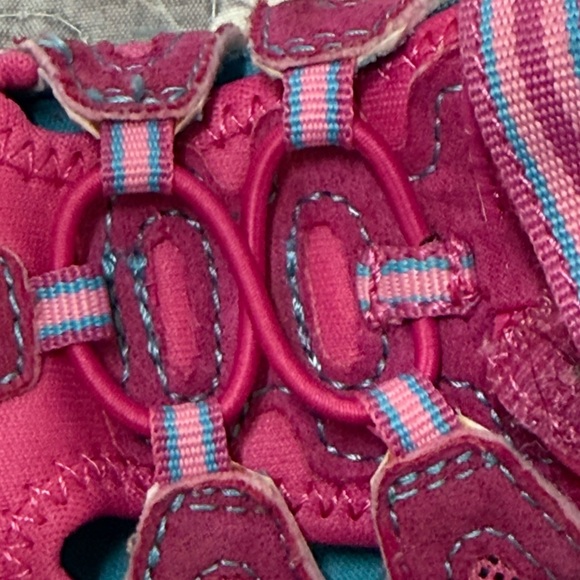 Stride Rite Pink and Teal Kids Sandals - Picture 3 of 9